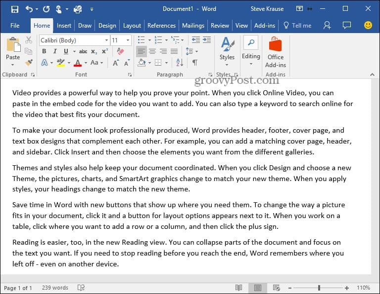 Hoe Lorem Ipsum-tekst in Microsoft Word 2010 en 2007 invoegen