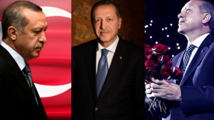 Viering van verrassingsverjaardag aan president Erdoğan, een van de beroemde artiesten