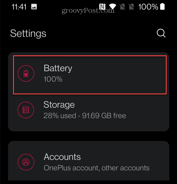 Spotify-batterij-instelling