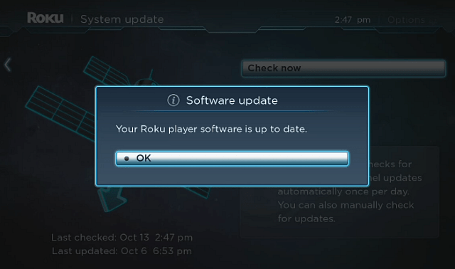 Update Roku-software