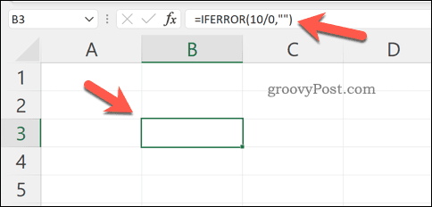 IFERROR-formule in Excel