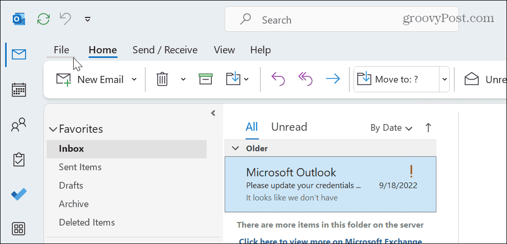 Druk een e-mail af vanuit Outlook