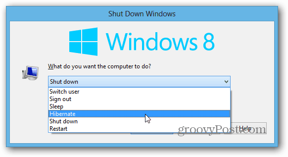 Sluit Windows 8 Desktop af