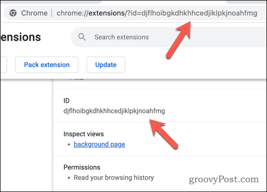 Chrome-extensie-ID
