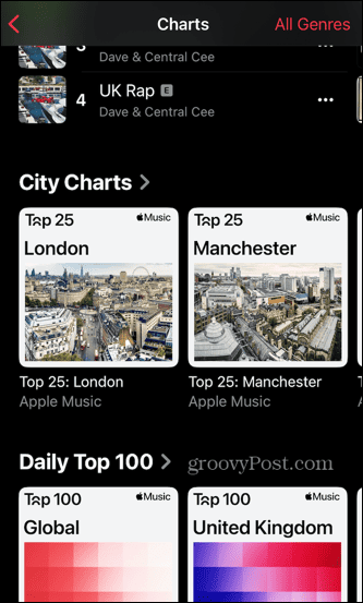 Apple Music brengt lokale steden in kaart