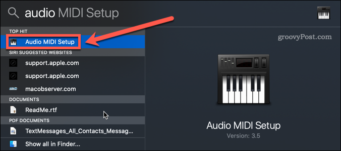 audio midi-installatie mac