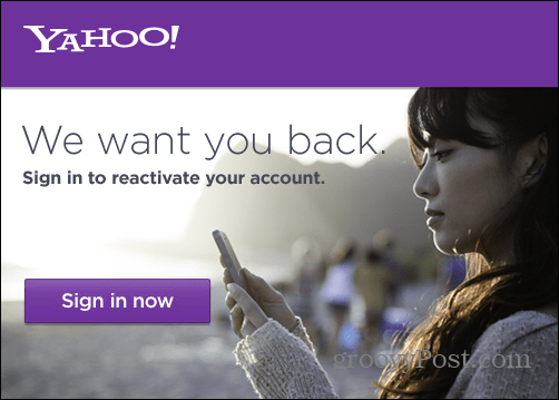 Activeer uw Yahoo-e-mailaccount als u deze wilt behouden