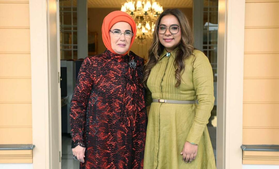 First Lady Erdoğan ontmoette de vrouw van de president van de Republiek Suriname!
