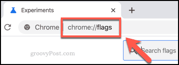 Het Chrome-vlaggenmenu is toegankelijk via de adresbalk