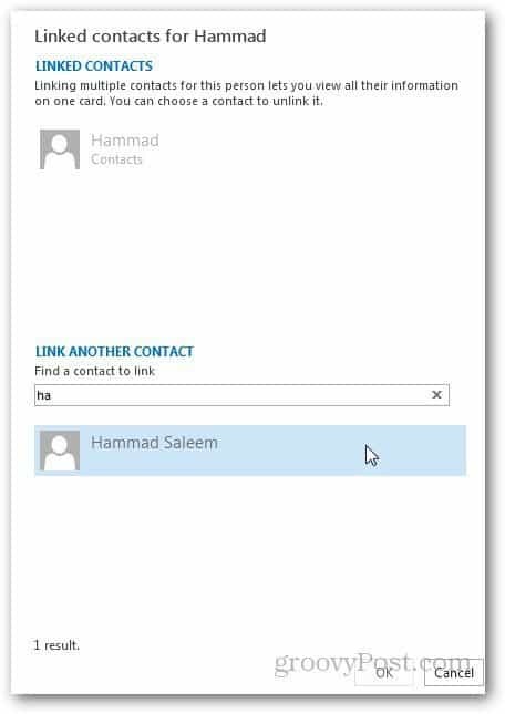 Contacten samenvoegen Outlook 3