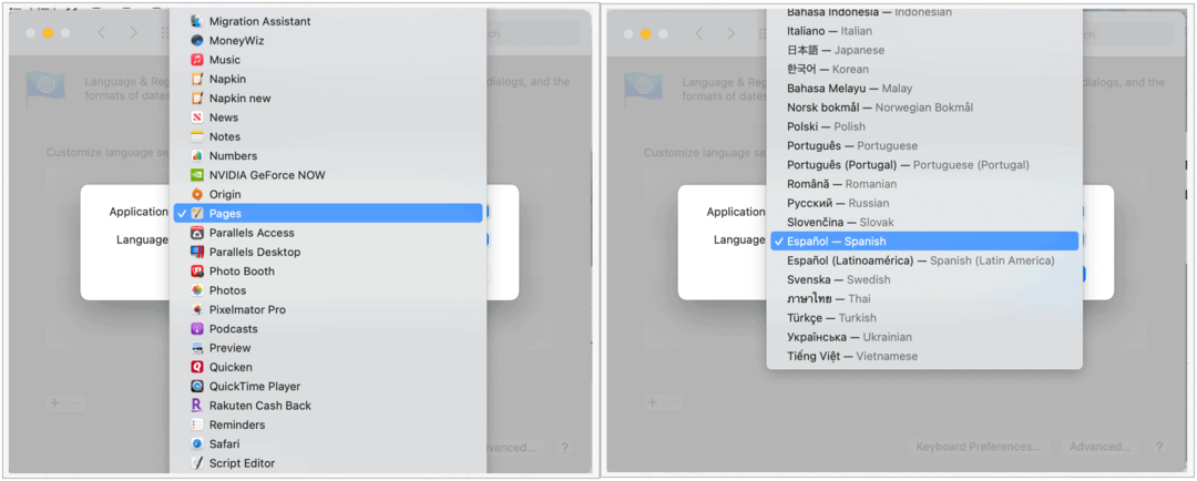 Wijzig de standaardtaal van Mac per app