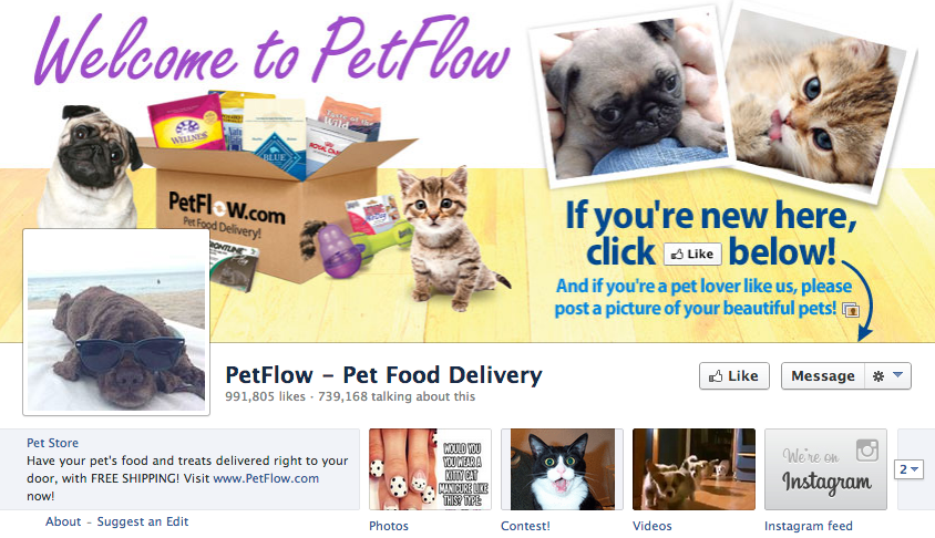 petflow facebookpagina