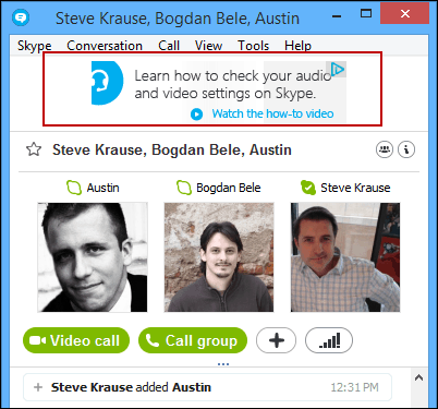 Skype-banneradvertentie