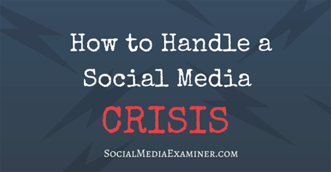 omgaan met een crisis op sociale media