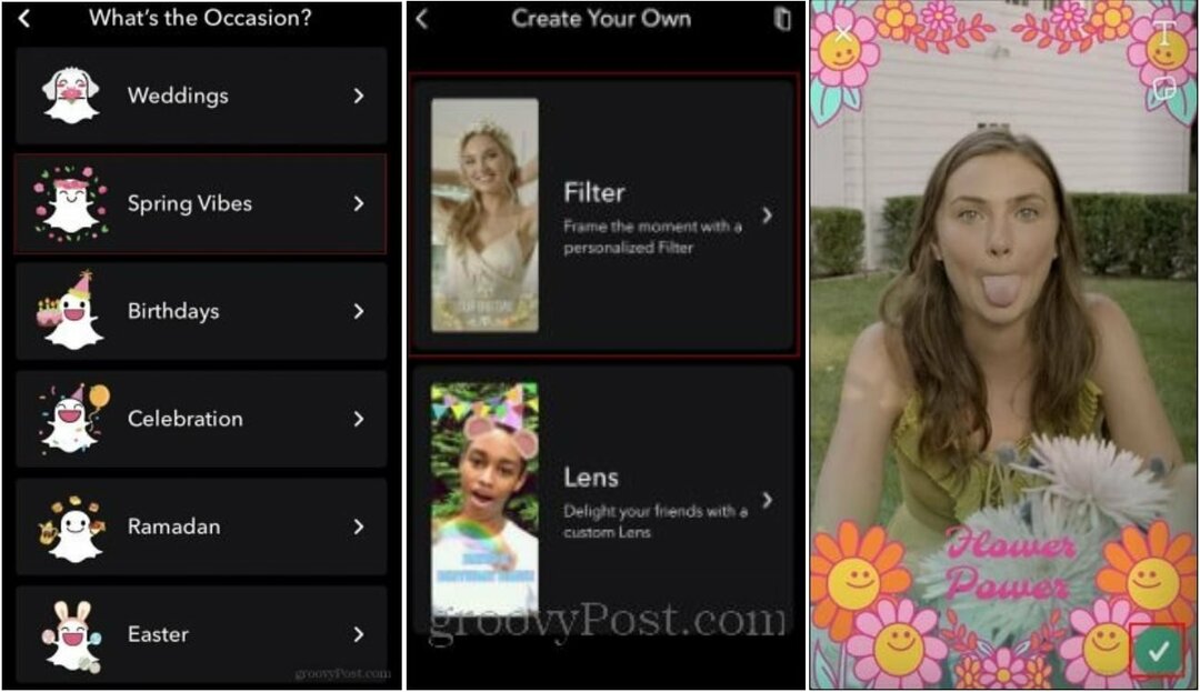 Aangepaste Snapchat-filters gebruiken en maken
