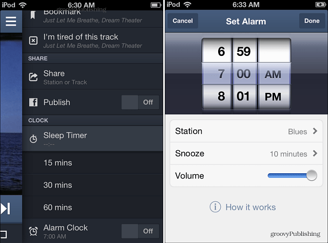 Gebruik Pandora's wekker op Android en iPhone