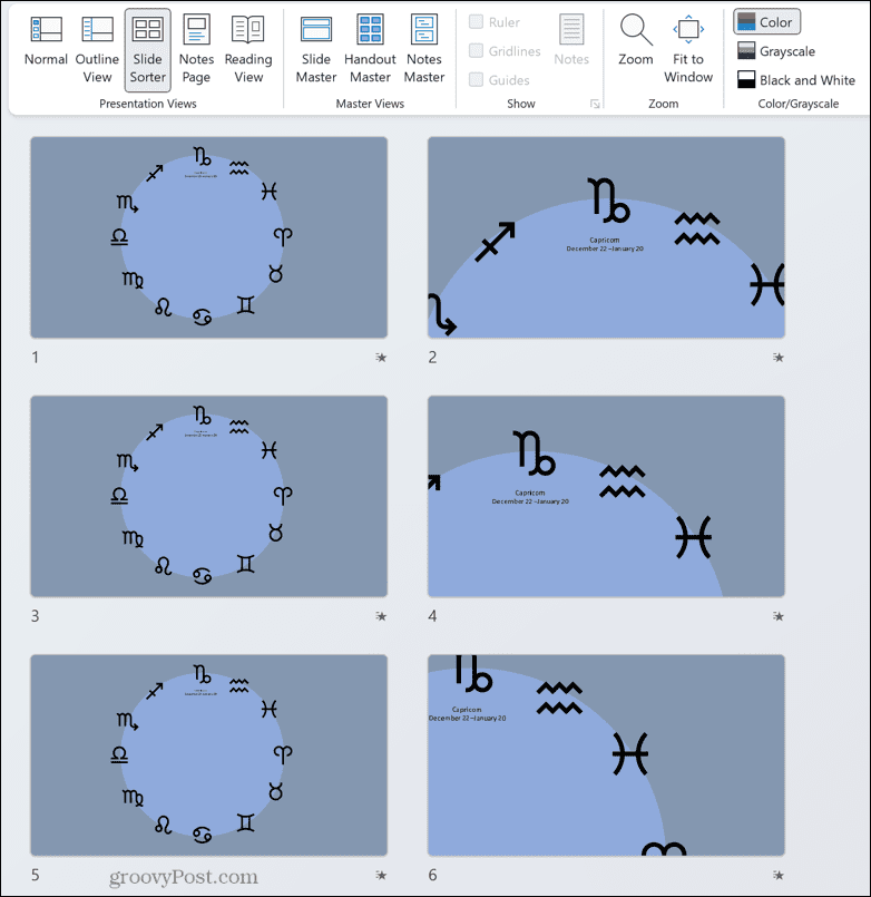 powerpoint diasorteerder bekijken