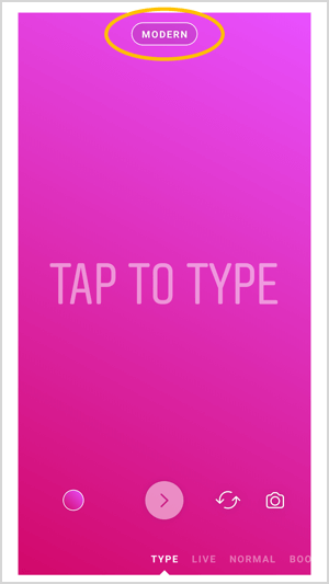 Selecteer uw lettertypestijl door op de lettertypenaam boven aan het scherm te tikken.