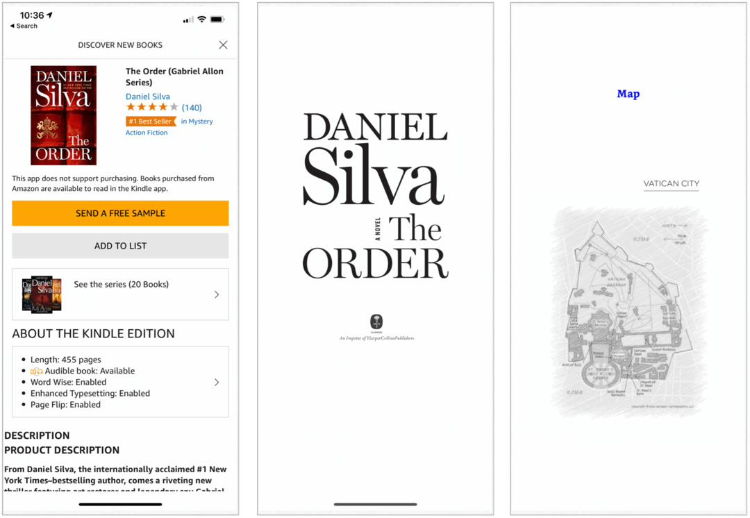 Amazon Kindle op iPhone