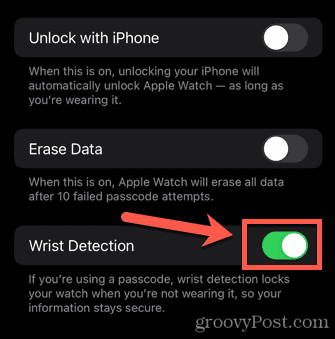 Apple Watch polsdetectie