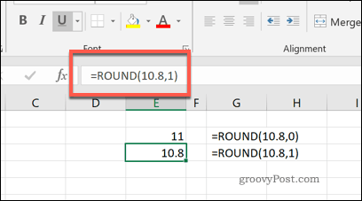 De RONDE functie in Excel