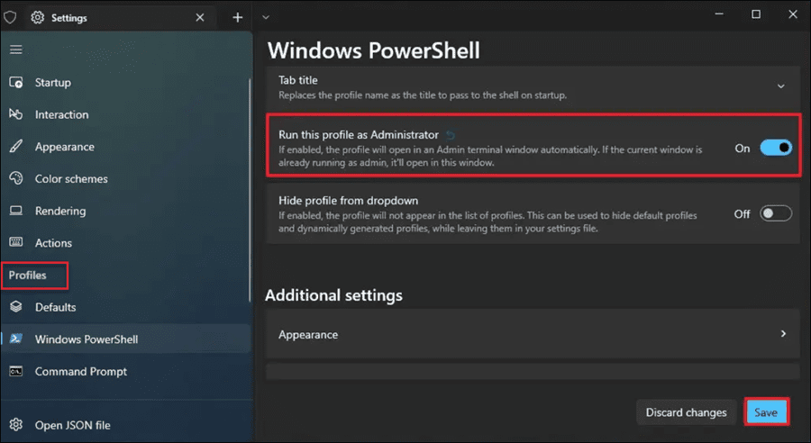 open powershell als admin op Windows 11
