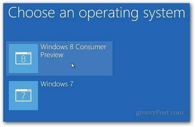 selecteer Windows 8