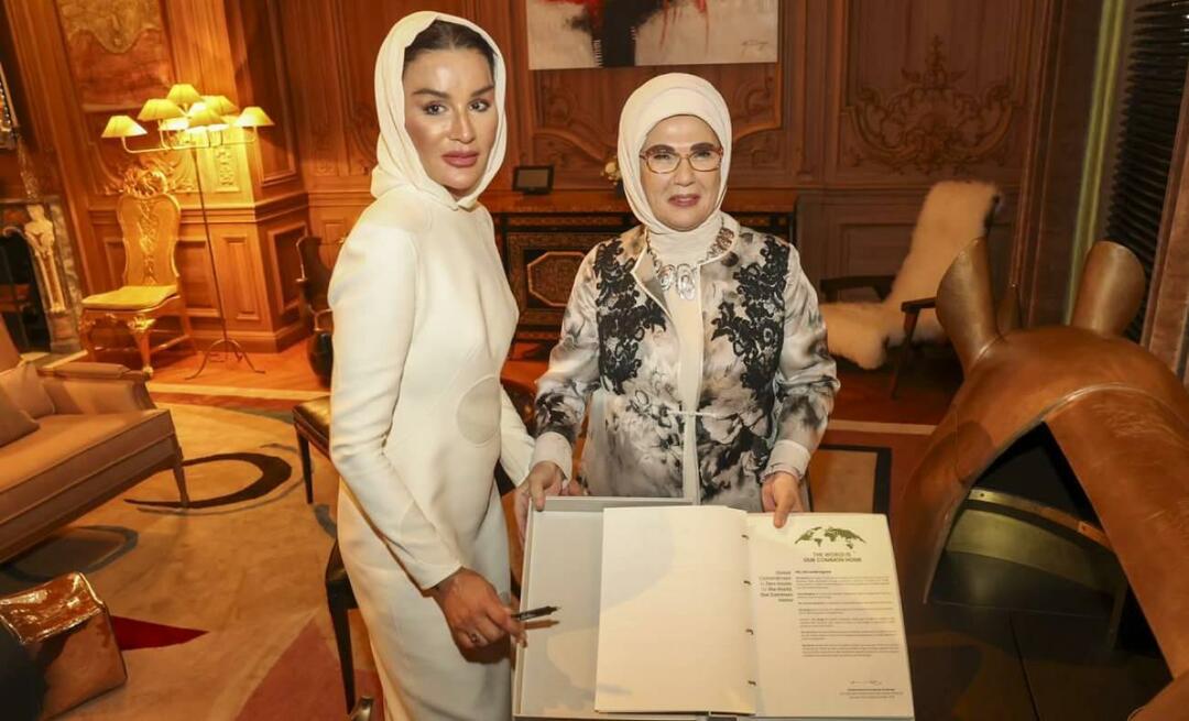 First Lady Erdoğan had een ontmoeting met Sheikha Moza, de moeder van Emir Sheikh Al Thani uit Qatar
