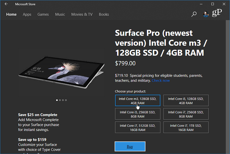 Surface Hardware Microsoft Store-app
