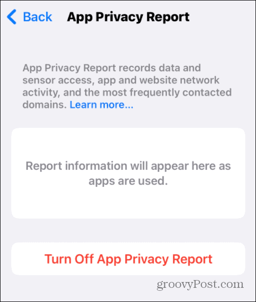 app-privacyrapport actief
