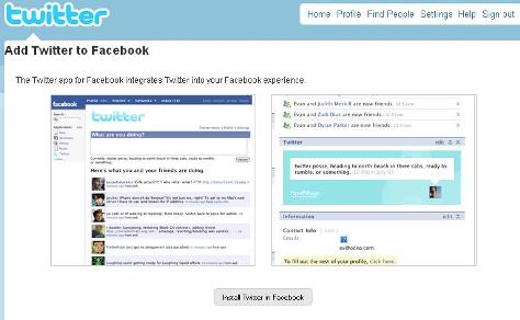 twitter naar facebook