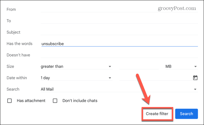 gmail filter maken