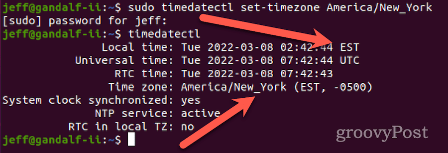 hoe de tijdzone in linux in te stellen met timedatectl