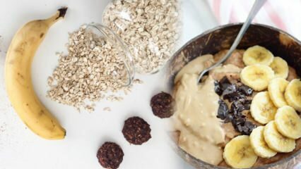 Dieet-haverontbijtrecept: hoe maak je banaan- en cacaohaver?
