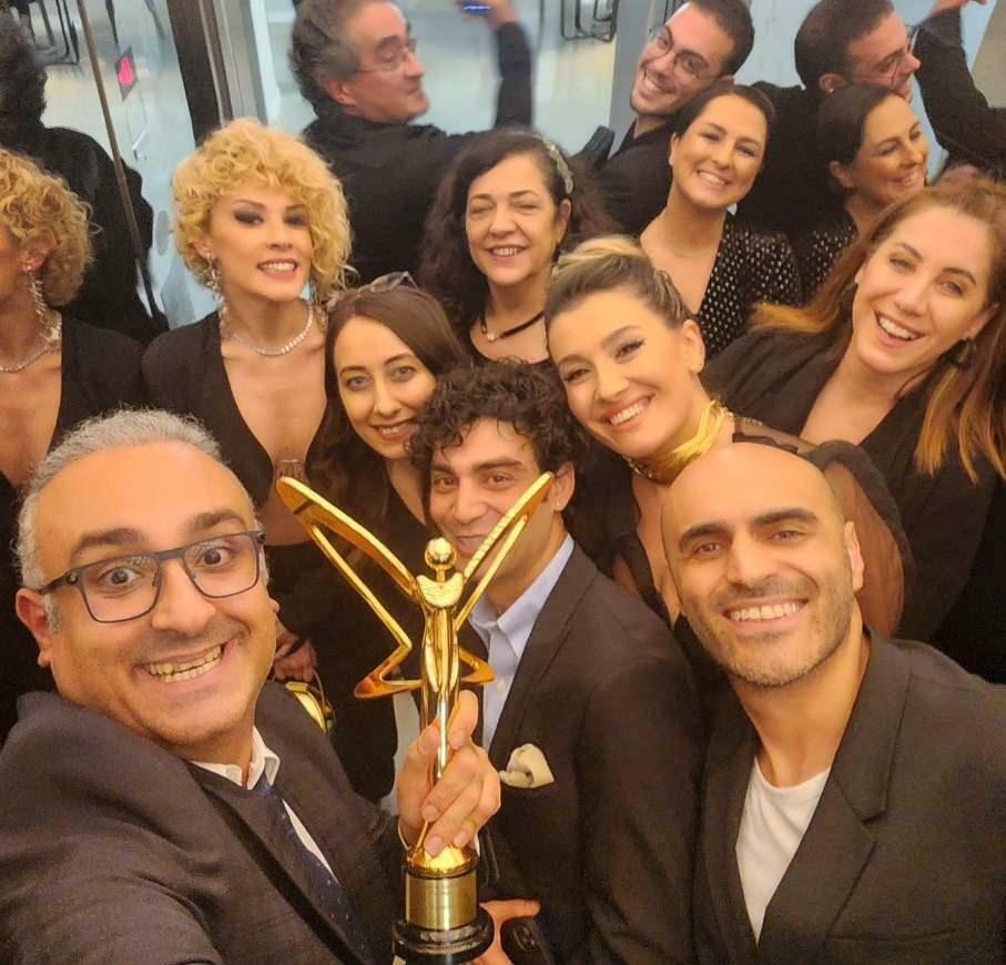 Güldür Güldür-team tijdens de prijsuitreiking van de Gouden Vlinder