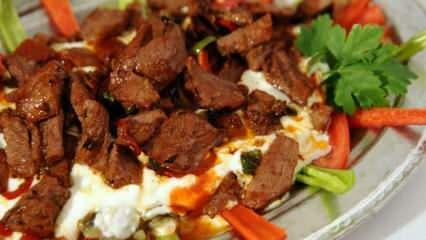 Hoe maak je de makkelijkste Ali Nazik kebab? Gaziantep