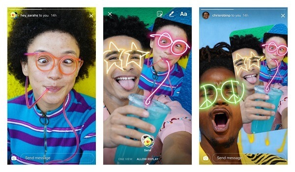 Instagram-gebruikers kunnen nu foto's van vrienden remixen en terugsturen voor leuke gesprekken.