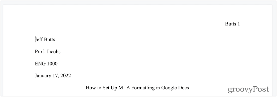 Google Docs Het MLA-formaat instellen in Google Docs