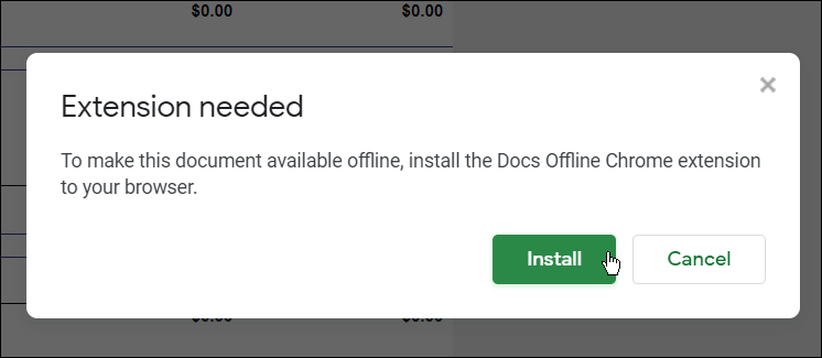 volgende add-on installeren gebruik google docs offline