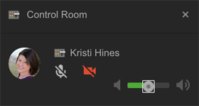 dashboard van google + hangouts controlekamer-app