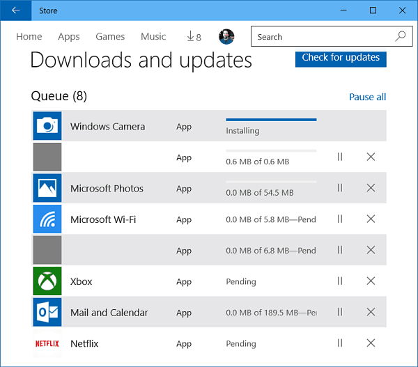App-updates voor Windows 10