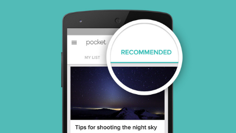 pocket app-aanbevelingsfunctie
