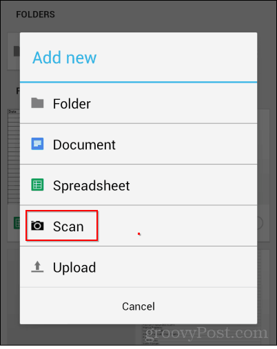 google drive scan nieuwe scan