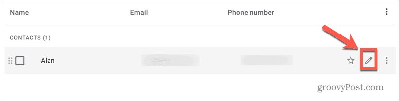 gmail bewerken contact