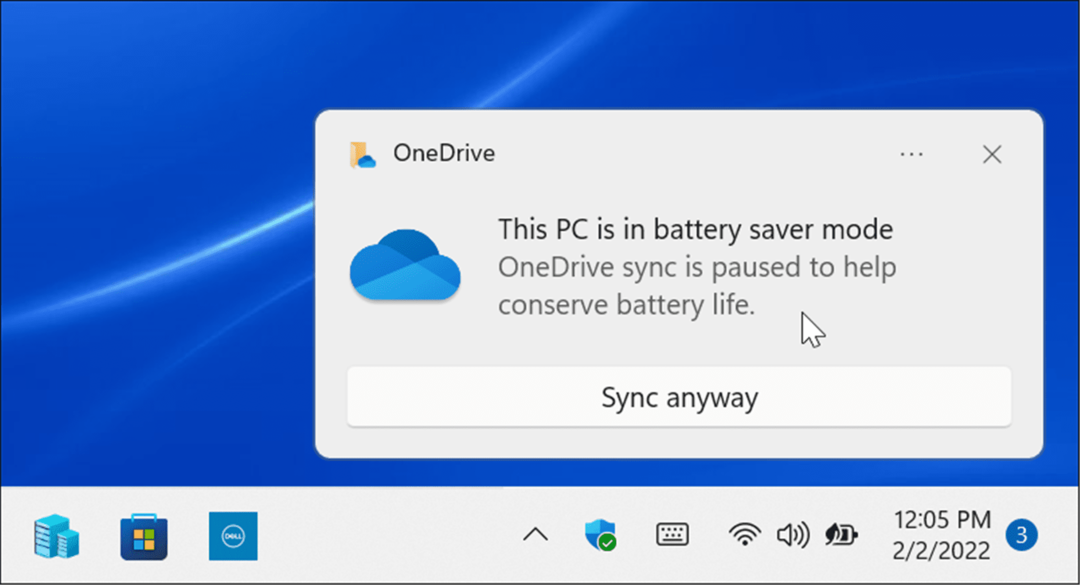 batterijbesparingsmodus OneDrive-synchronisatie onderbroken