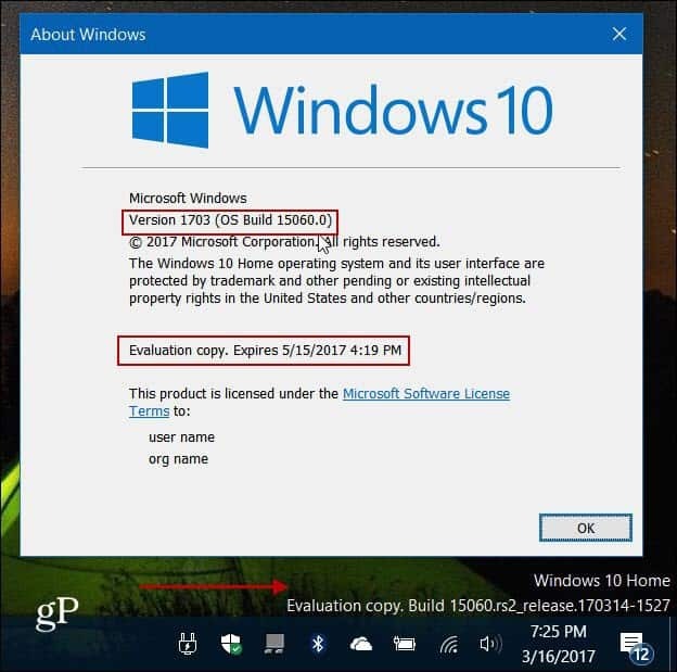 Windows 10-makers updaten Insider Build 15060 voor pc nu beschikbaar
