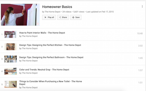 home depot hoe youtube video's
