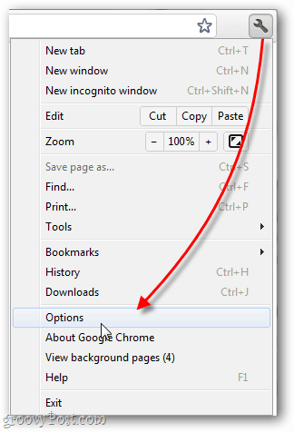 Google Chrome-opties