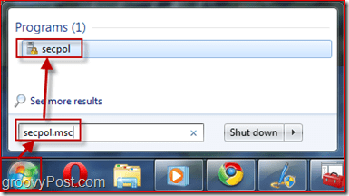 Open Windows 7 Beveiligingsbeleid-editor
