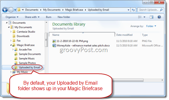 SugarSync mobiele e-mailuploads